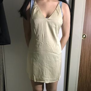 Satin Backless Halter Dress